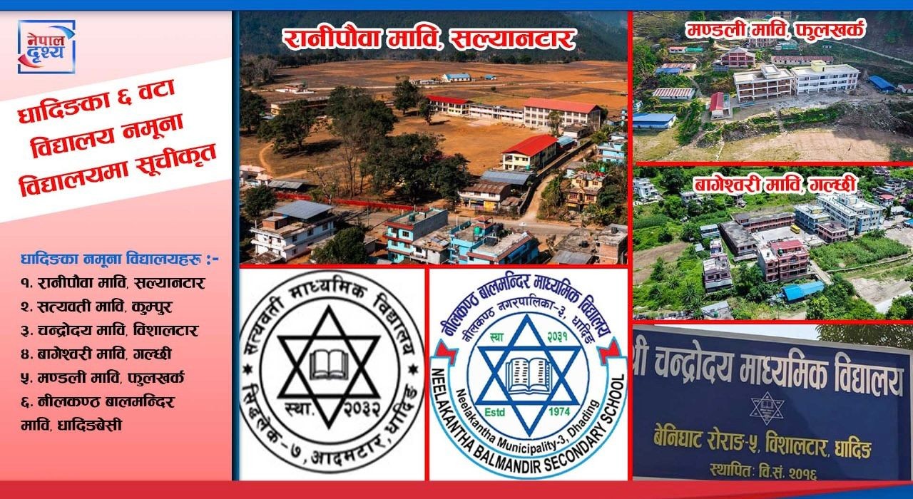 धादिङका छ वटा विद्यालय नमूना विद्यालयमा सूचीकृत, राज्यबाट विशेष सेवा पाउने
